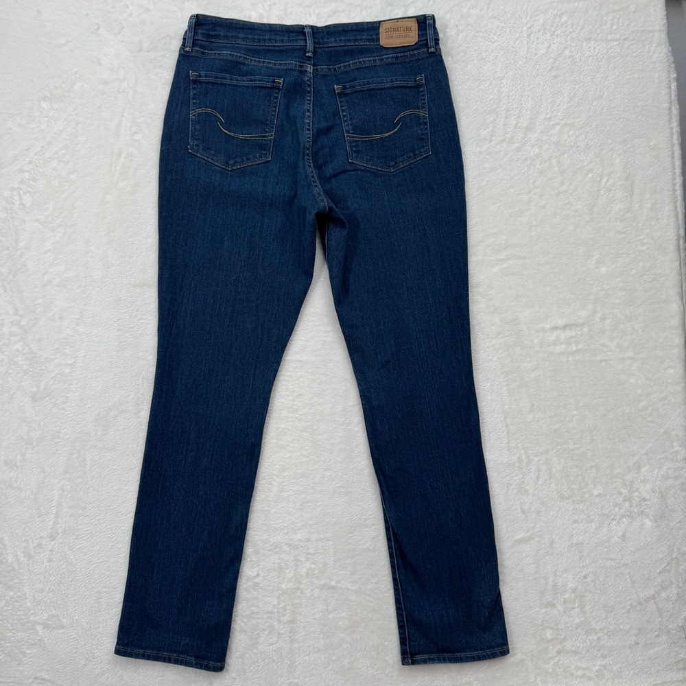 Signature by Levi Strauss Jeans Womens 12M Blue Mid Rise Straight Stretch‎ - Picture 8 of 14